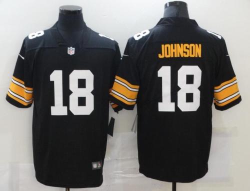 Steelers 18 Diontae Johnson Black Vapor Untouchable Limited Jersey