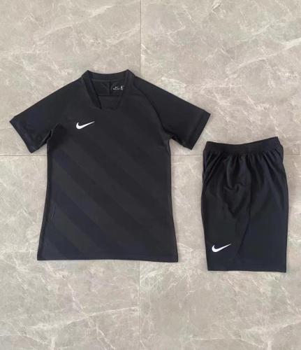 NK002 Black Soccer Training Uniform DIY Customs Blank Jersey Shorts