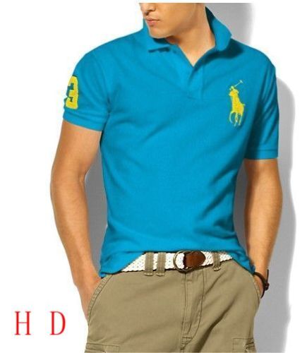 8820 Blue Ralph Polo with Yellow Big Logo