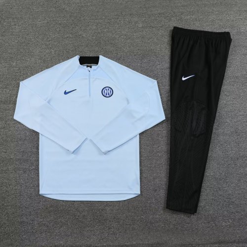 2023-2024 Inter Milan Light Blue Soccer Training Sweater and Pants