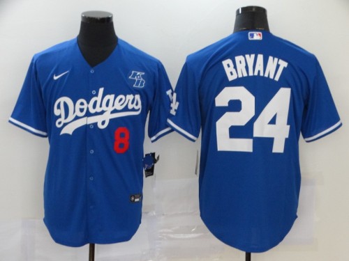 Los Angeles Dodgers 8 BRYANT 24 Blue Cool Base Jersey