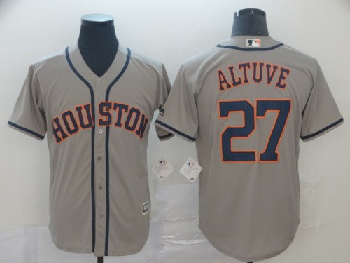 Houston Astros 27 ALTUVE Grey MLB Base Jersey