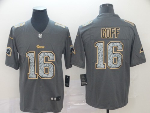 Los Angeles Rams #16 GOFF Grey/Yellow NFL Jersey