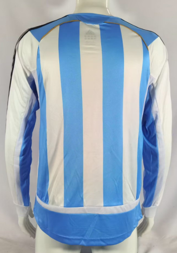 Long Sleeve Retro Jersey 2006 Argentina Home Vintage Soccer Jersey