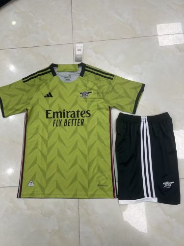 Adult Uniform 2023-2024 Arsenal Green Soccer Jersey Shorts