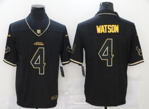 Texans 4 Deshaun Watson Black Gold Vapor Untouchable Limited Jersey