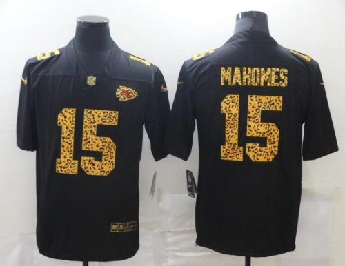 Chiefs 15 Patrick Mahomes Black Leopard Vapor Untouchable Limited Jersey