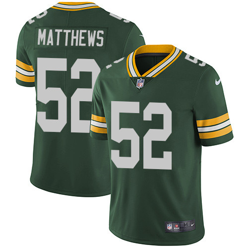 Green Bay Packers #52 MATTEWS Green NFL Legend Jersey