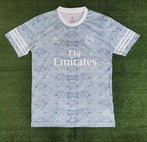 Fans Version 2023-2024 Real Madrid Light Blue Soccer Training Jersey