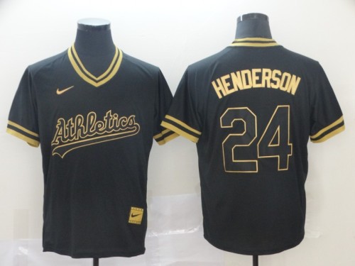 2019 Oakland Athletics # 24 HENDERSON Black MLB Jersey