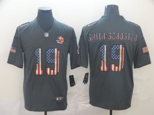 Pittsburgh Steelers 19 SMITH-SCHUSTER 2019 Black Salute To Service USA Flag Fashion Limited Jersey