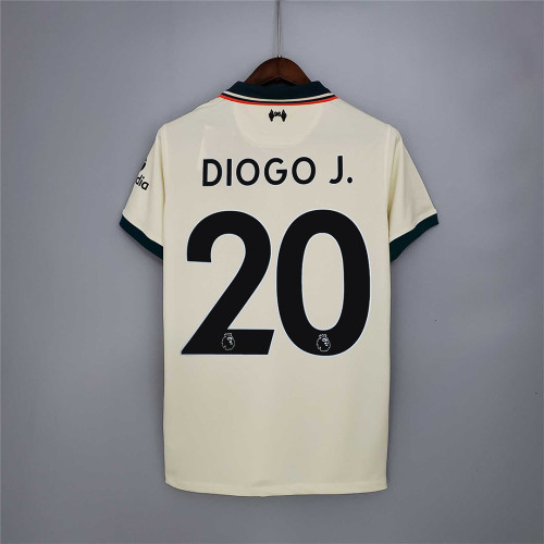 Fans Version 2021-2022 Liverpool DIOGO J. 20 Away Soccer Jersey