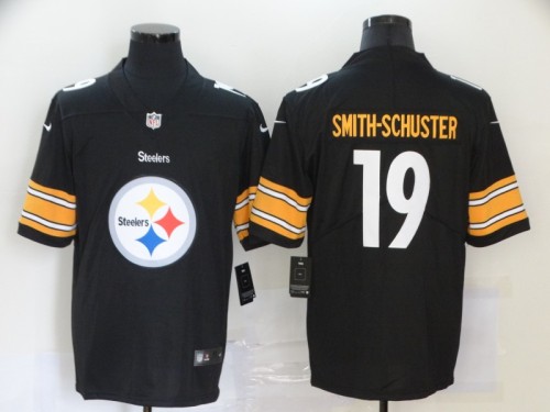 Pittsburgh Steelers 19 SMITH-SCHUSTER Black Team Big Logo Vapor Untouchable Limited Jersey