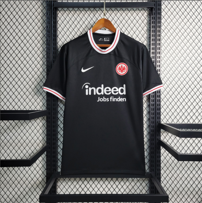 Fan Version 2023-2024 Eintracht Frankfurt Away Black Soccer Jersey