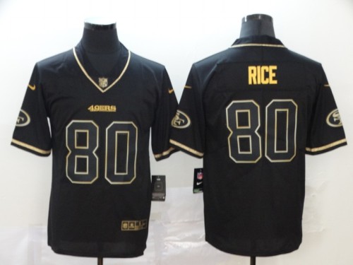 San Francisco 49ers 80 Jerry Rice Black Gold Throwback Vapor Untouchable Limited Jersey