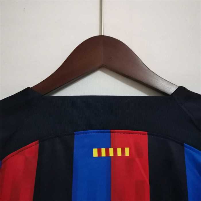 with Sponor Logo Fans Version 2022-2023 Barcelona Home Soccer Jersey S,M,L,XL,2XL,3XL,4XL