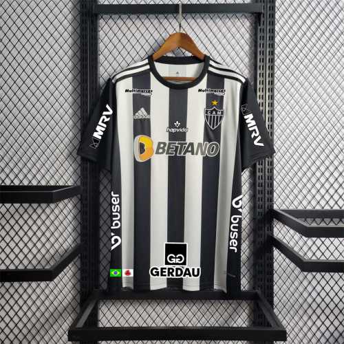 Fans Version 2022-2023 Atletico mineiro Home Soccer Jersey with All Sponor Logos