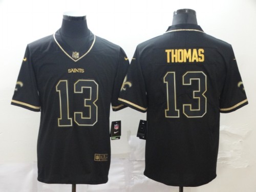 New Orleans Saints 13 Michael Thomas Black Gold Throwback Vapor Untouchable Limited Jersey