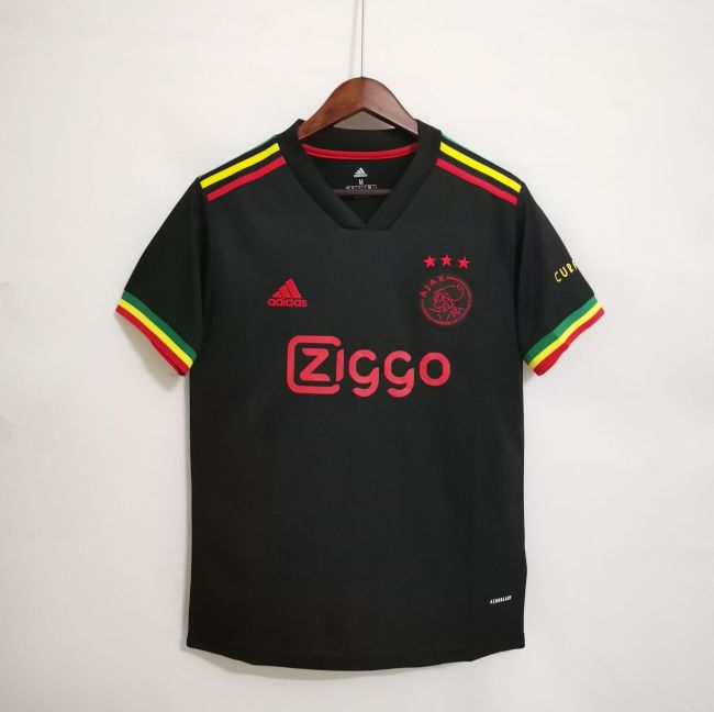 Retro Jersey 2021-2022 Ajax Third Away Black Soccer Jersey Vintage Football Shirt