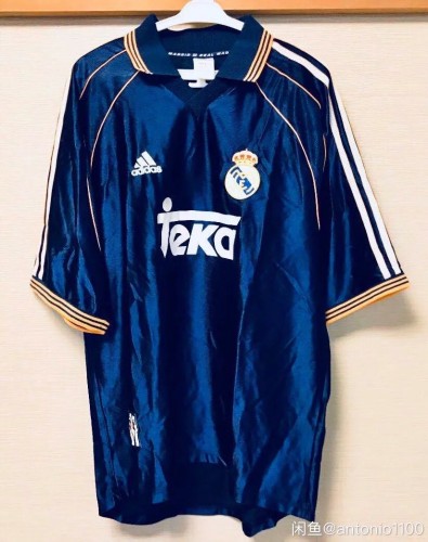 Retro Jersey 1998 Real Madrid Away Blue Soccer Jersey