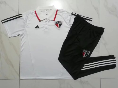 2023-2024 Sao Paulo White Soccer Polo and Pants