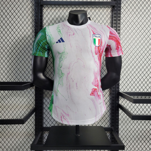 2023-2024 Player Version Italy White Soccer Training Jersey