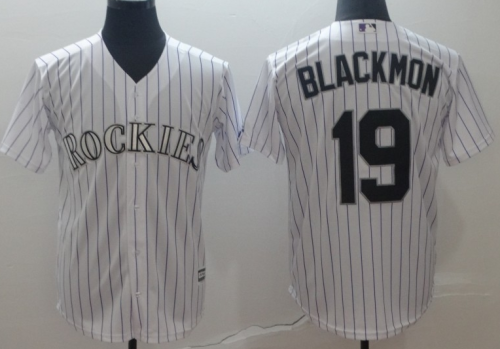 2019 Colorado Rockies # 19 BLACKMON White  MLB Jersey