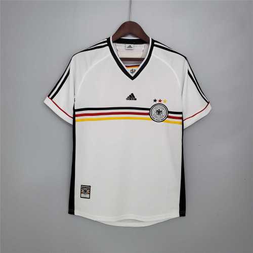 Retro Jersey Germany 1998 Home White Vintage Soccer Jersey