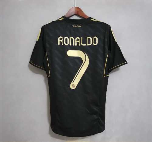 with LFP Patch Retro Jersey Real Madrid 2011-2012 RONALDO 7 Away Black Soccer Jersey