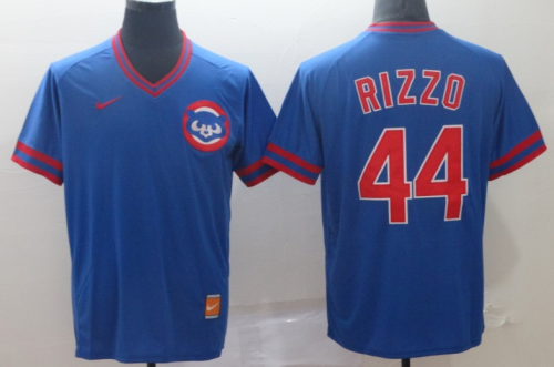 2019 Chicago Cubs # 44 RIZZO Blue  MLB Jersey