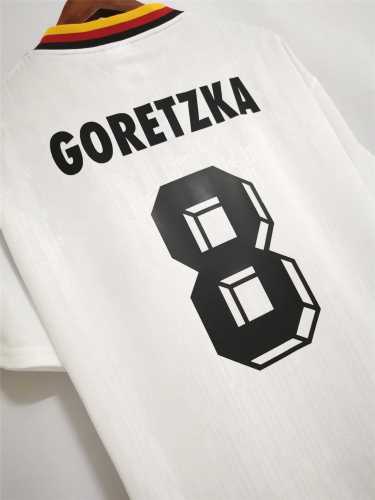 Retro Jersey 1994 Germany GORETZKA 8 Home Soccer Jersey Vintage Football Shirt