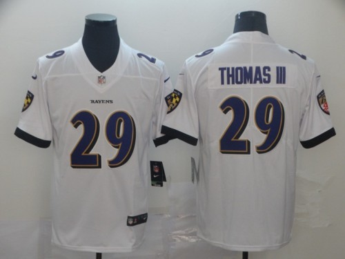 Baltimore Ravens 29 THOMAS III White NFL Jersey