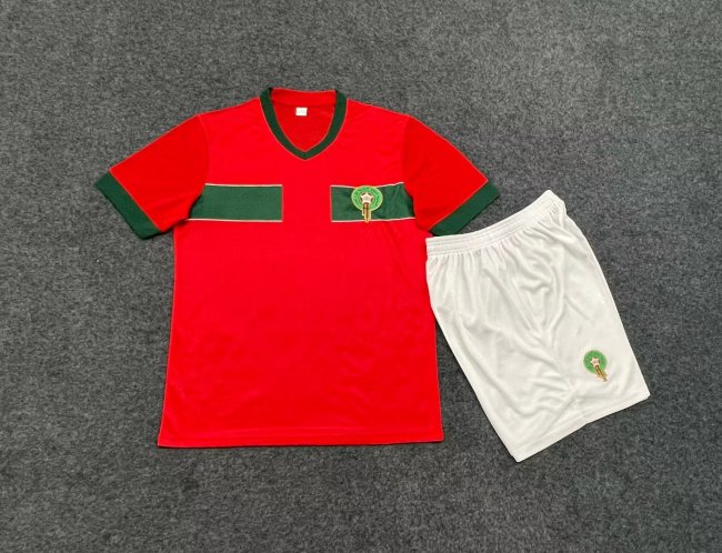 Adult Uniform 2022-2023 Morocco Home Soccer Jersey Shorts