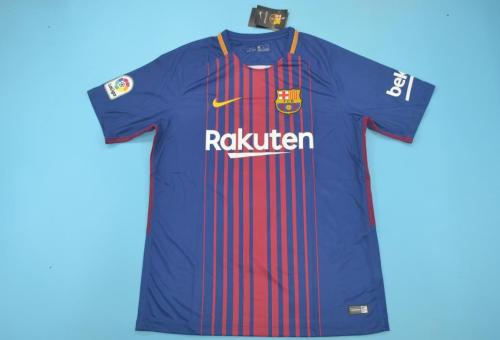 with LFP Patch Retro Jersey 2017-2018 Barcelona Home Soccer Jersey