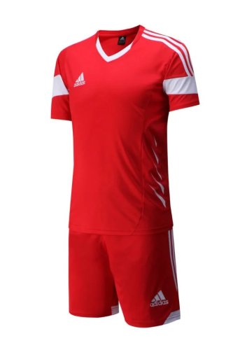 #809 Red Soccer Training Uniform Blank Jersey and Shorts