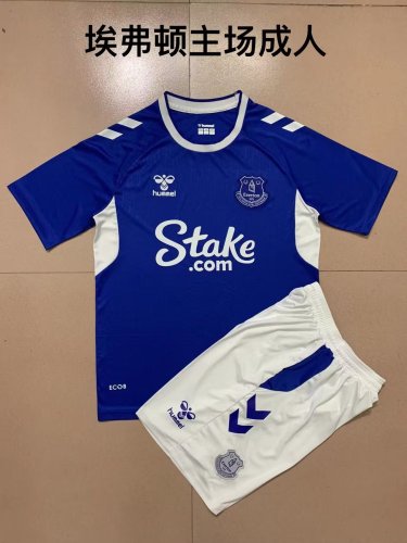 Adult Uniform 2022-2023 Everton Home Soccer Jersey Shorts