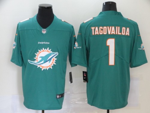 Miami Dolphins 1 TAGOVAILOA Green Team Big Logo Vapor Untouchable Limited Jersey