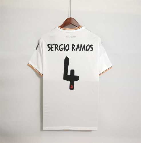 Retro Jersey 2013-2014 Real Madrid SERGIO RAMOS 4 Home Soccer Jersey