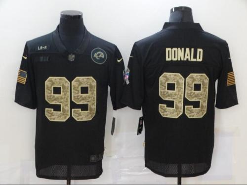 Los Angeles Rams 99 DONALD Black Camo 2020 Salute To Service Limited Jersey