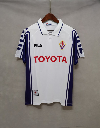 Retro Jersey 1999-2000 Fiorentina Away White Soccer Jersey