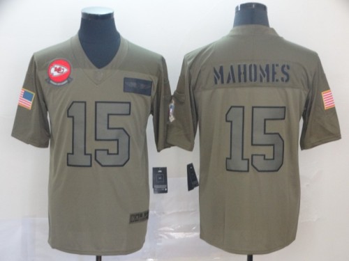Dallas Cowboys 15 MAHOMES 2019 Olive Salute To Service Limited Jersey
