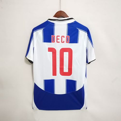 with UCL Patch Retro Jersey 2003-2004 Porto DECO 10 Home Soccer Jersey