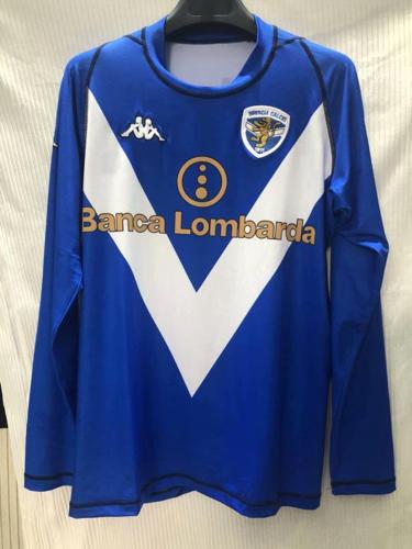 Retro Jersey Brescia 2003-2004 Blue Long Sleeve Soccer Jersey