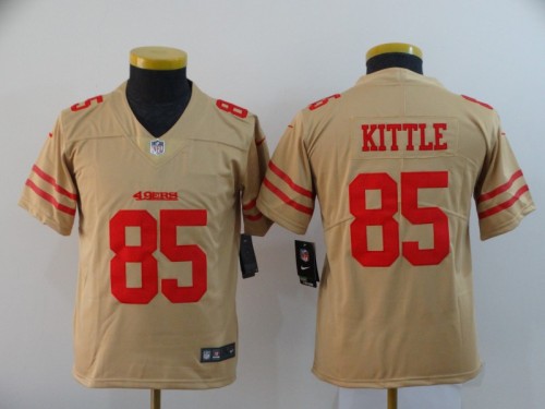 San Francisco 49ers 85 George Kittle Cream Youth Inverted Legend Limited Jersey