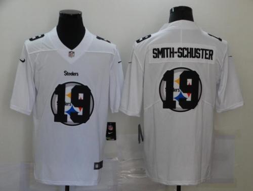Pittsburgh Steelers 19 SMITH-SCHUSTER White Shadow Logo Limited Jersey