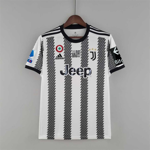 With Front Lettering+Front Patch+Serie A Patch Fans Version 2022-2023 Juventus Home Soccer Jersey S,M,L,XL,2XL,3XL,4XL