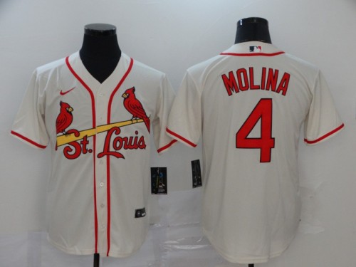 St. Louis Cardinals 4 MOLINA White 2020 Cool Base Jersey