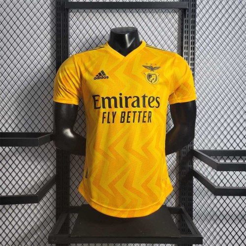 Player Version 2022-2023 Benfica Away Yellow Soccer Jersey