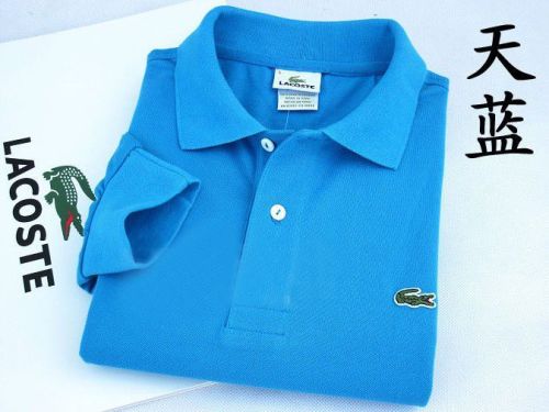 Sky Blue Long Sleeve La-coste Polo for Men and Women Style