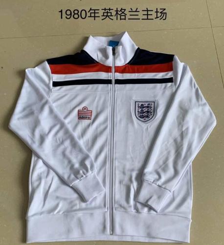Retro Jersey 1980 England White Soccer Jacket